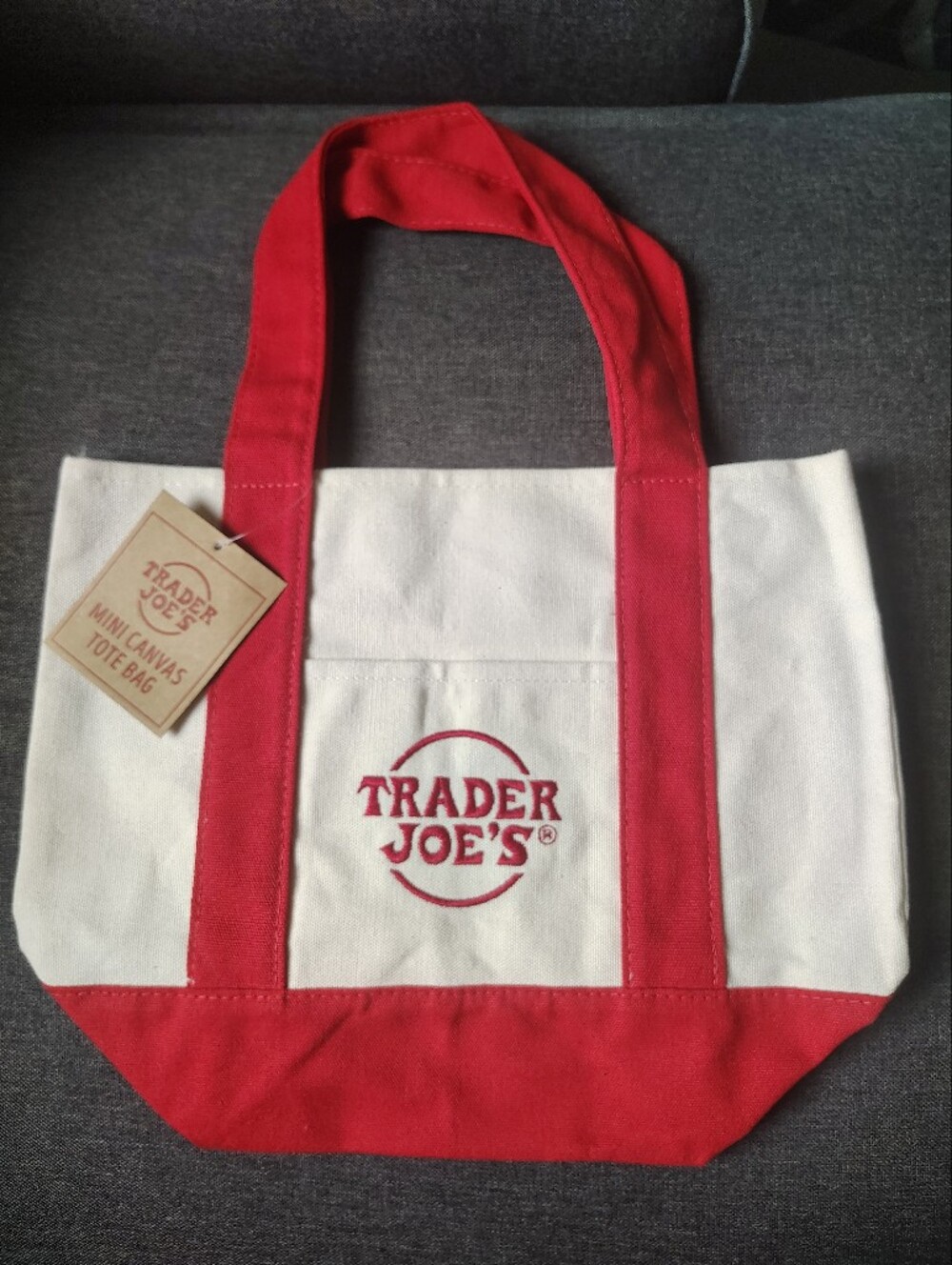 Trader Joe's Mini Tote Bag - Red